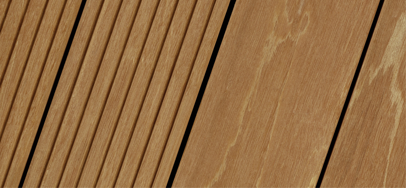 Terrassendielen Bangkirai (Yellow Balau) Kombiprofil glatt/grob, 25 x 145 mm