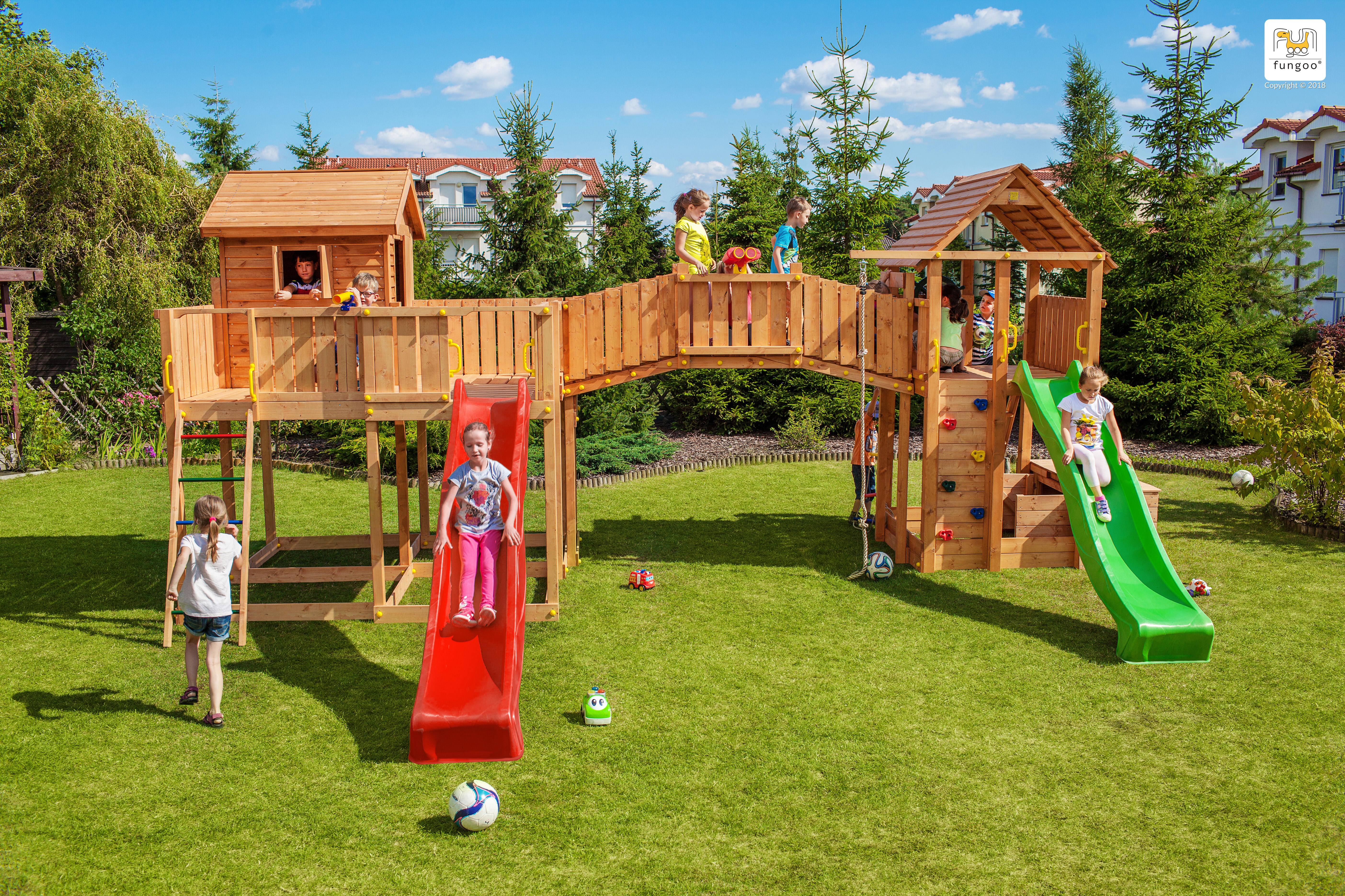 Fungoo Kombination Maxi Set Joyful Castle (My Space XL - Fortress - Toybox - Rainbow)