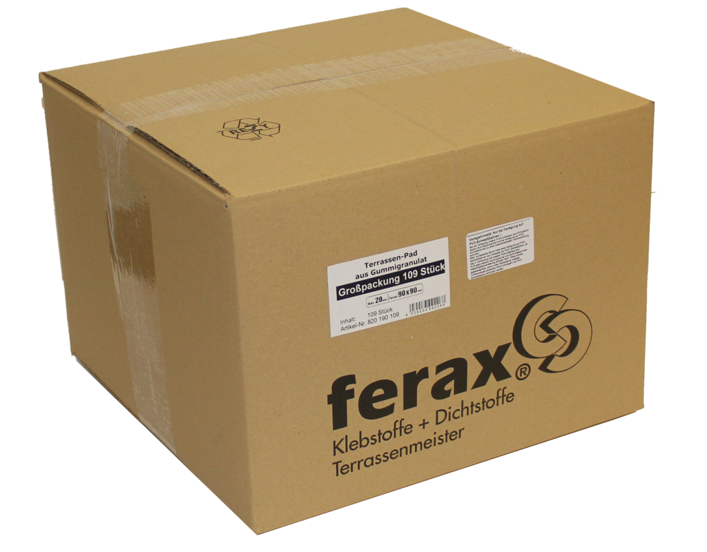Terrassenpad 20mm Großpackung Quadrate mit 20 mm, Format: 90 x 90mm, (109 Stück)