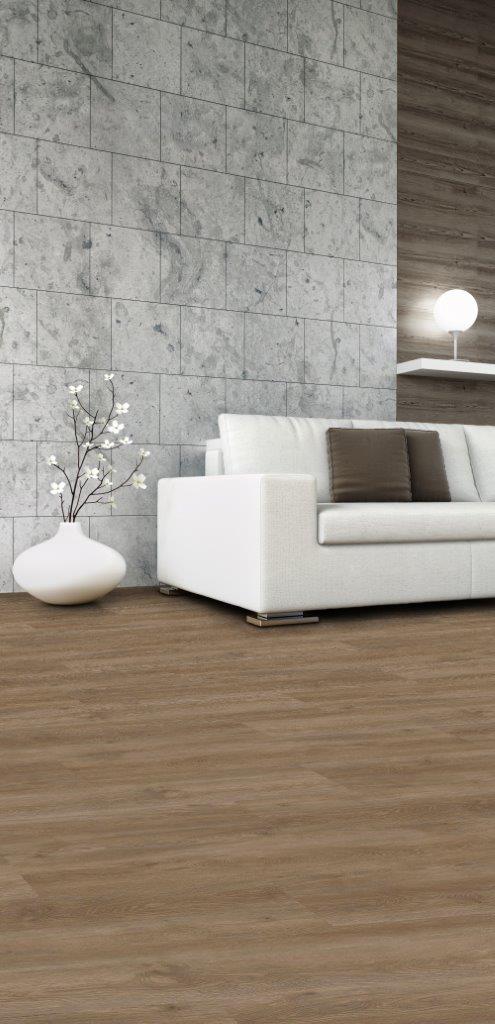 Ziro Vinyl Basic HDF - Vinyl auf HDF-Klick Eiche Rimini Klick-Verlegung - wohnfertig, Kl 23/32
