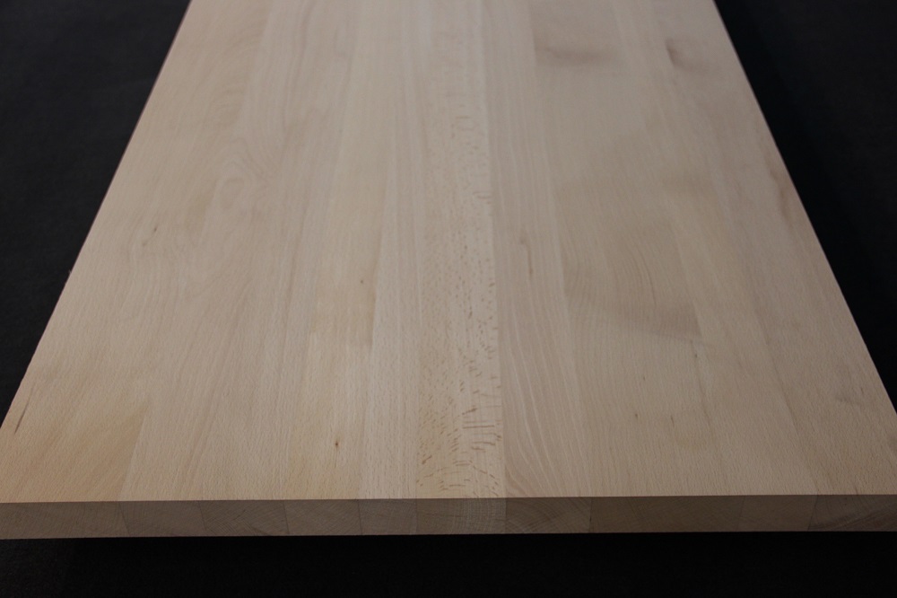 LARBON Treppenstufenplatte Buche 40x1200x650 mm Massicholzplatte durchgehende Lamelle A/B  Qualität