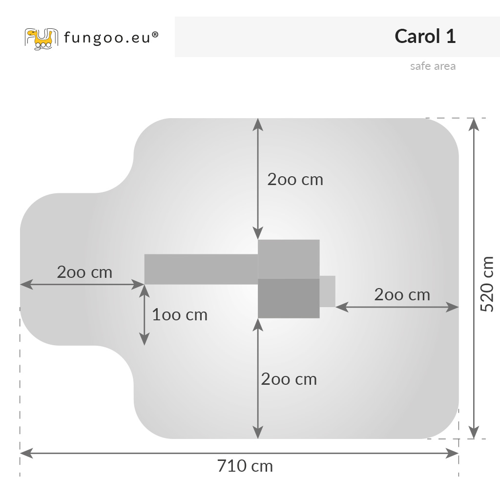 Fungoo Spielplatz Carol 1 / kdi imprägniert mit Rutsche