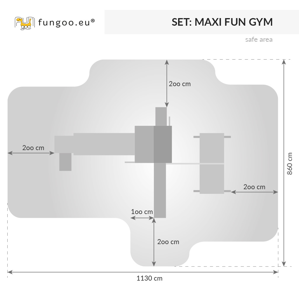 Fungoo Kombination Maxi Set Fun Gym Fortress - TipTop - Rainbow - Spider+