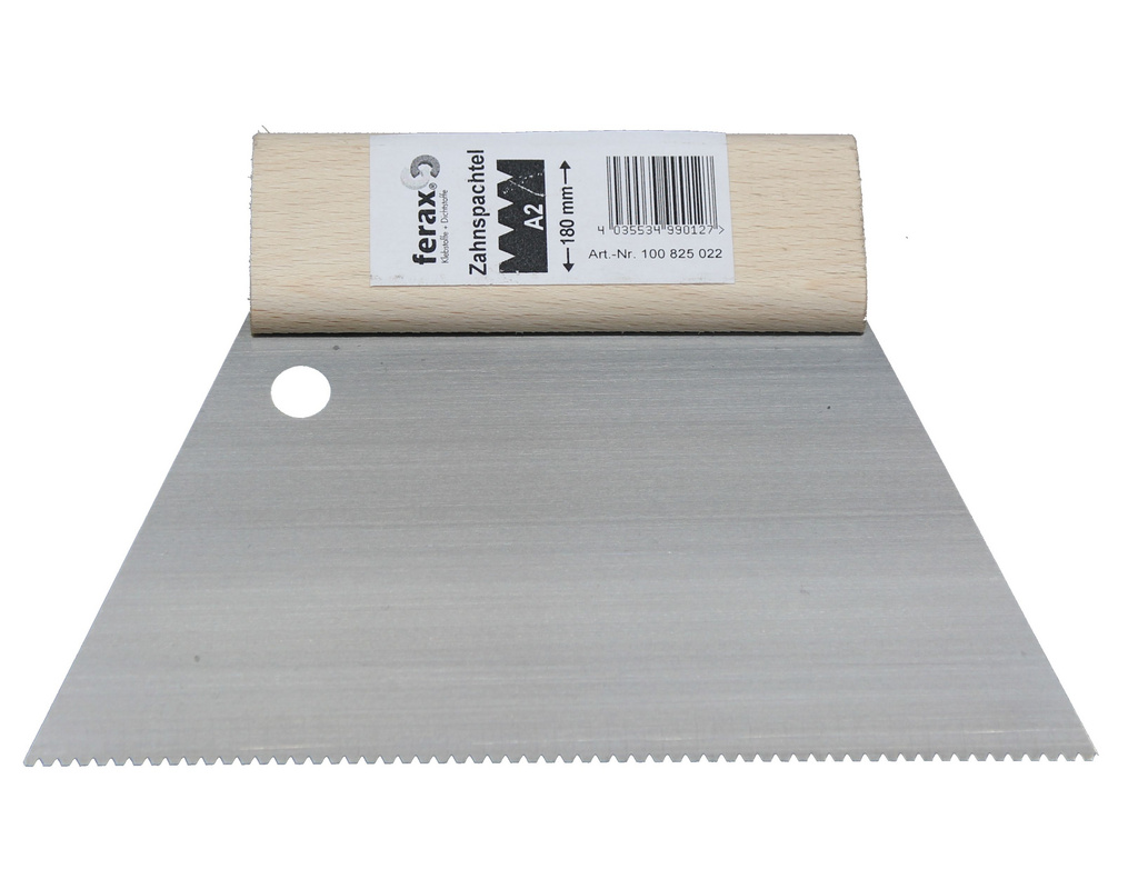 Ferax Zahnspachtel A2 - 180 mm für Vinylklebstoffe