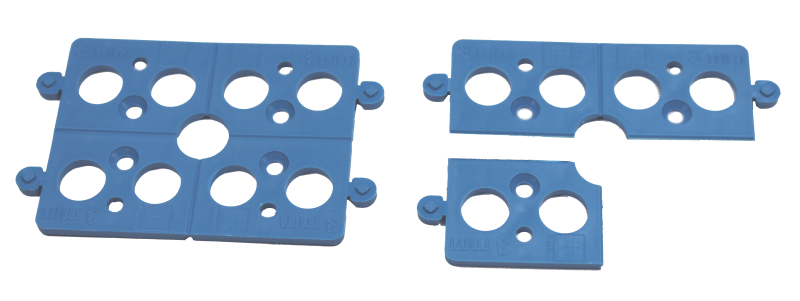Ferax Abstandsplatten 3 mm, blau Packung mit 40 Stück
