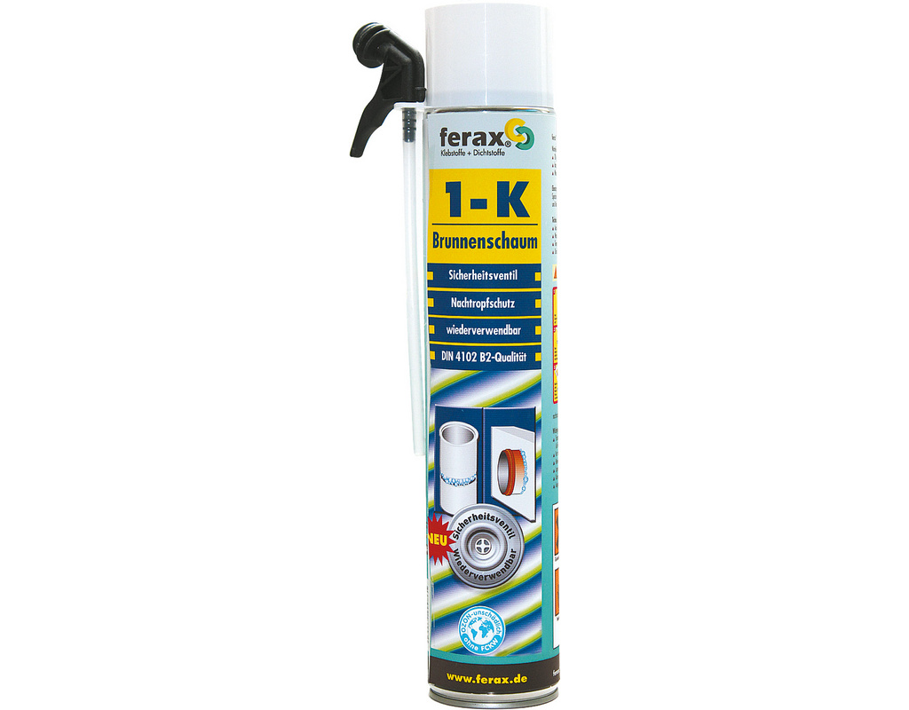 Ferax 1K-Brunnenschaum DIN 4102 B2-Qualität, 750ml