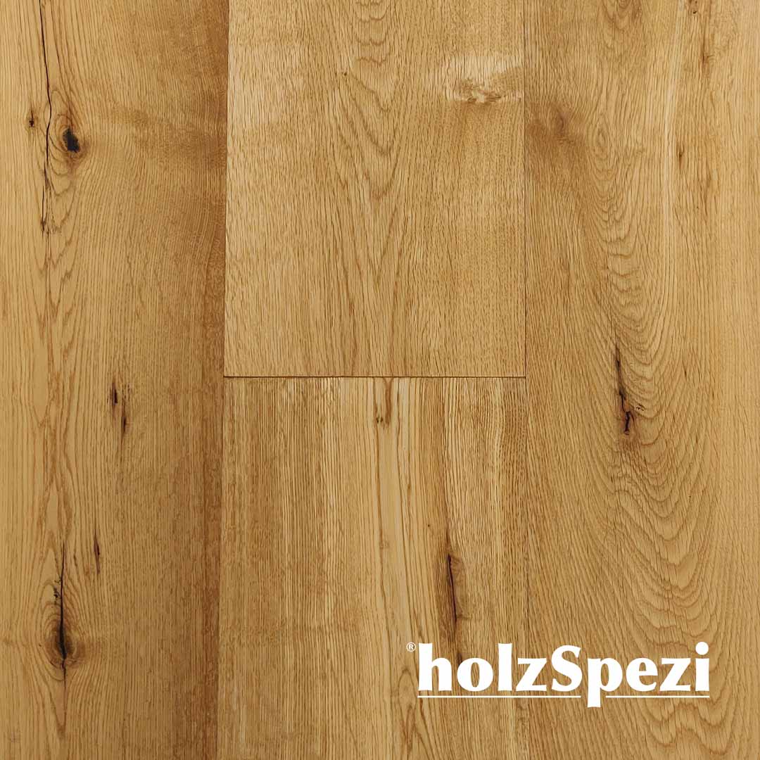 HolzSpezi Fertigparkett Landhausdiele Eiche LOISACH -S-, handgehobelt, rustikal, natur geölt, real l