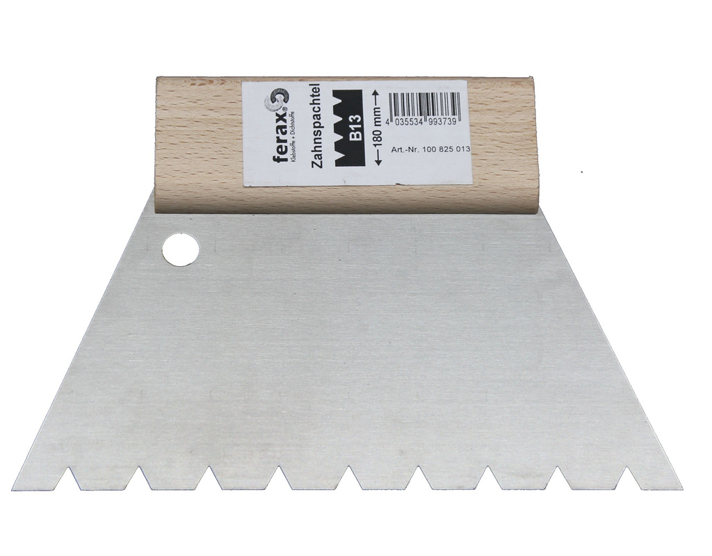 Ferax Zahnspachtel B13 - 180 mm für Parkettklebstoffe SikaBond