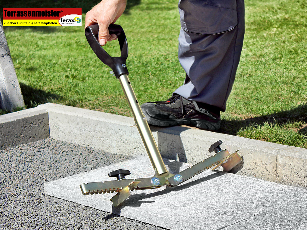 Ferax Plattenheber Profi Verstellbar 20 - 62 cm Rasterung in 1cm