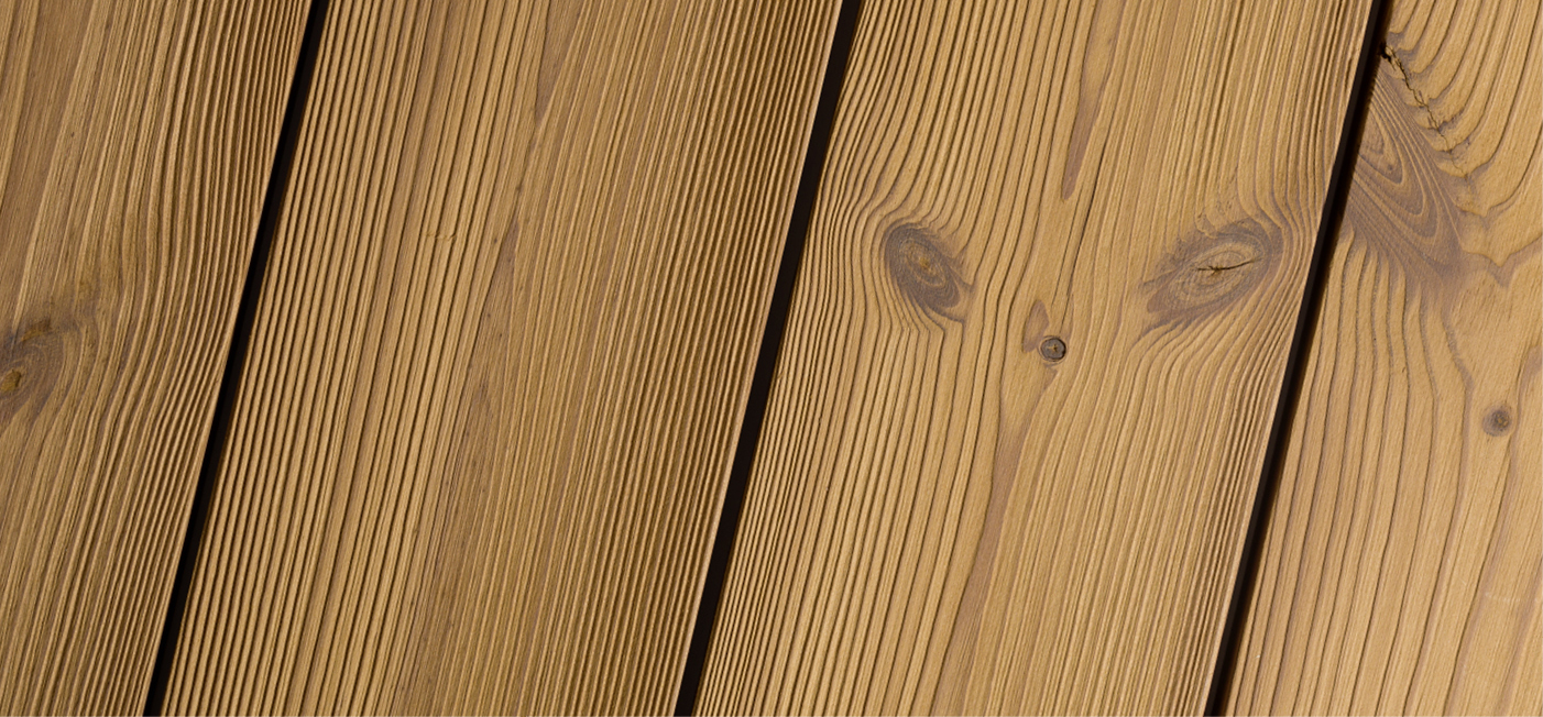 Terrassendiele Thermisch mod. Kiefer Economy (TMT), gebürstet, 26 x 140 mm