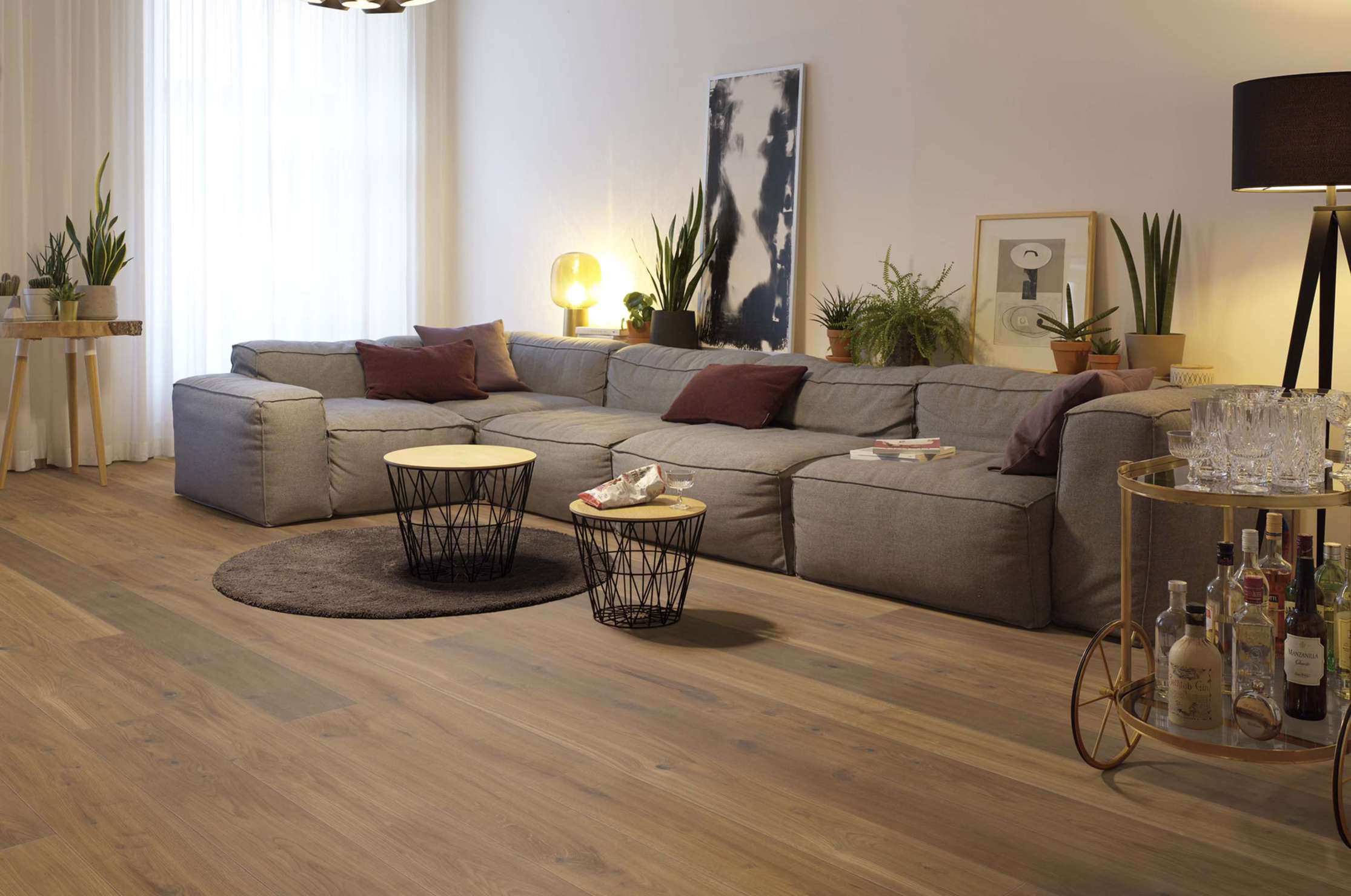 Tilo Rustico Parkett Eiche Caramel, thermobehandelt, gefast (4V), gehobelt, Intens, Natur geölt