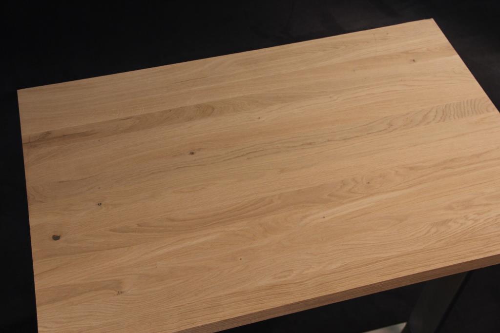 LARBON Massivholzplatte Wildeiche 40 x 3000 x 1210 mm fallend Möbelbauplatte durchgehende Lamelle