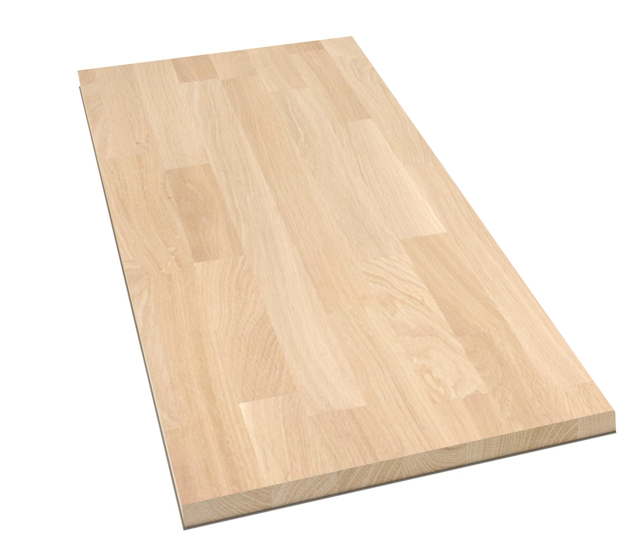 LARBON Massivholzplatte Eiche 40mm Stärke / 4200 mm Länge keilgezinkt A/BC foliert