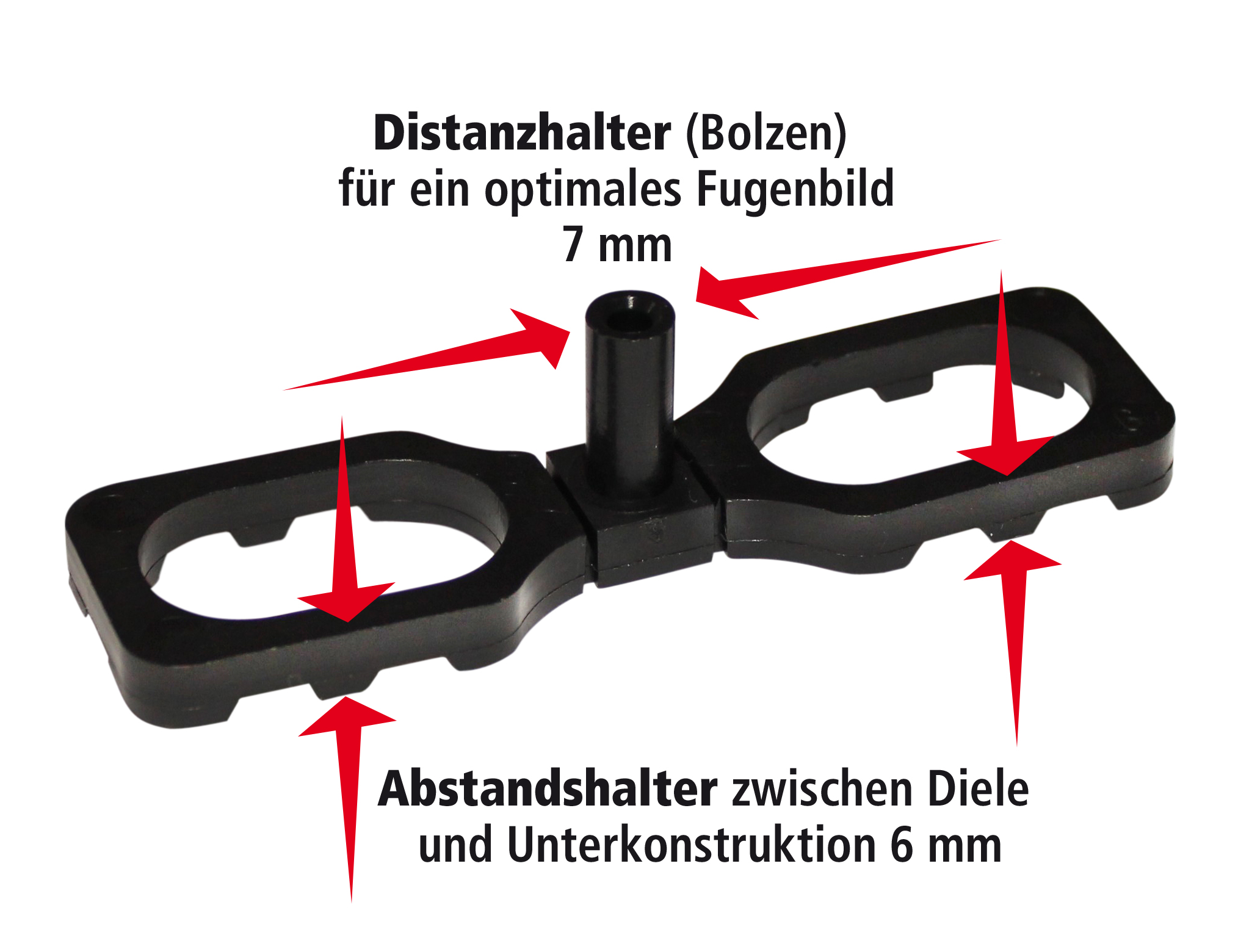 Ferax Distanz- u. Abstandshalter 7mm, 50 Stück VE 50 Stück im transparenten SB-Blister