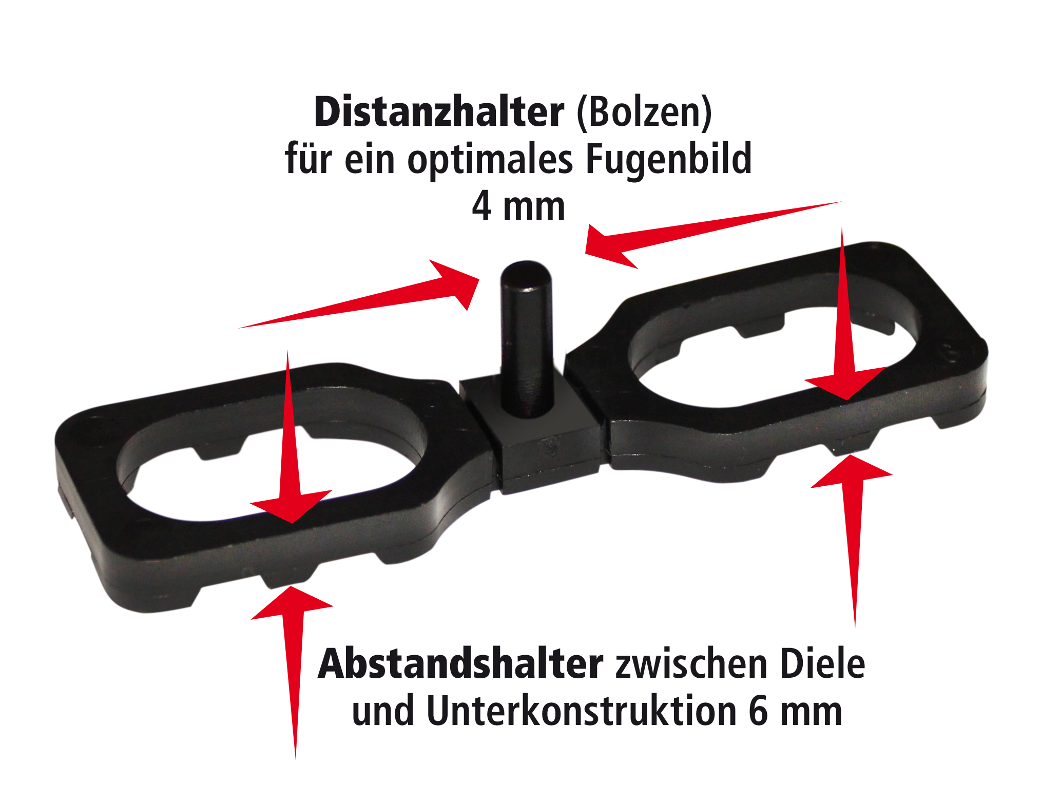 Ferax Distanz- u. Abstandshalter 4mm 50 Stück VE 50 Stück im transparenten SB-Blister