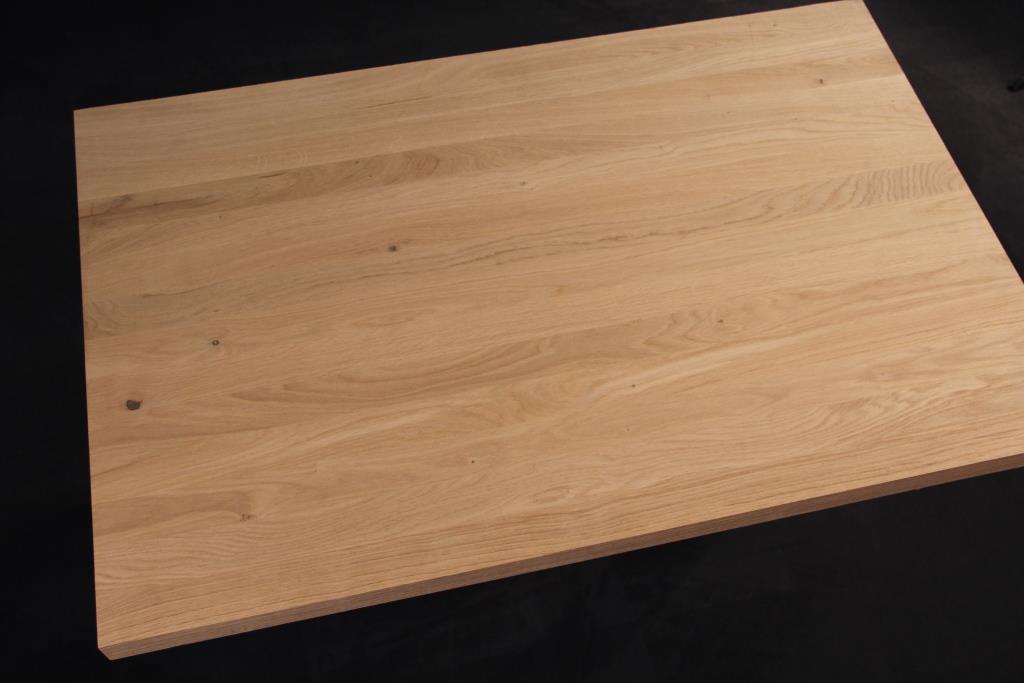 LARBON Treppenstufe 40x2000x1210 mm Wildeiche Massivholzplatte durchgehende Lamelle foliert