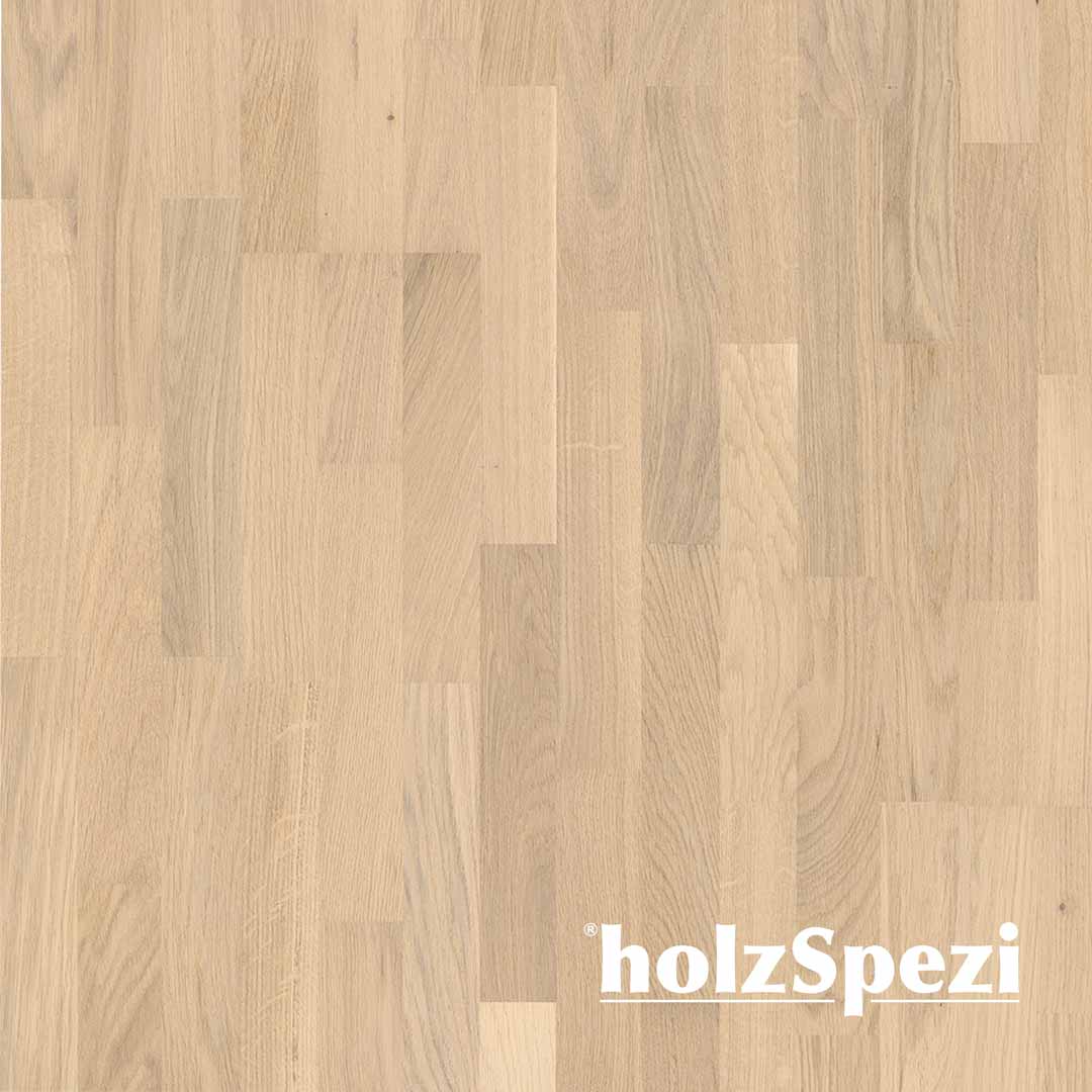HolzSpezi Fertigparkett Schiffsboden Eiche WERRA, gebürstet, weiß, matt lackiert smart line