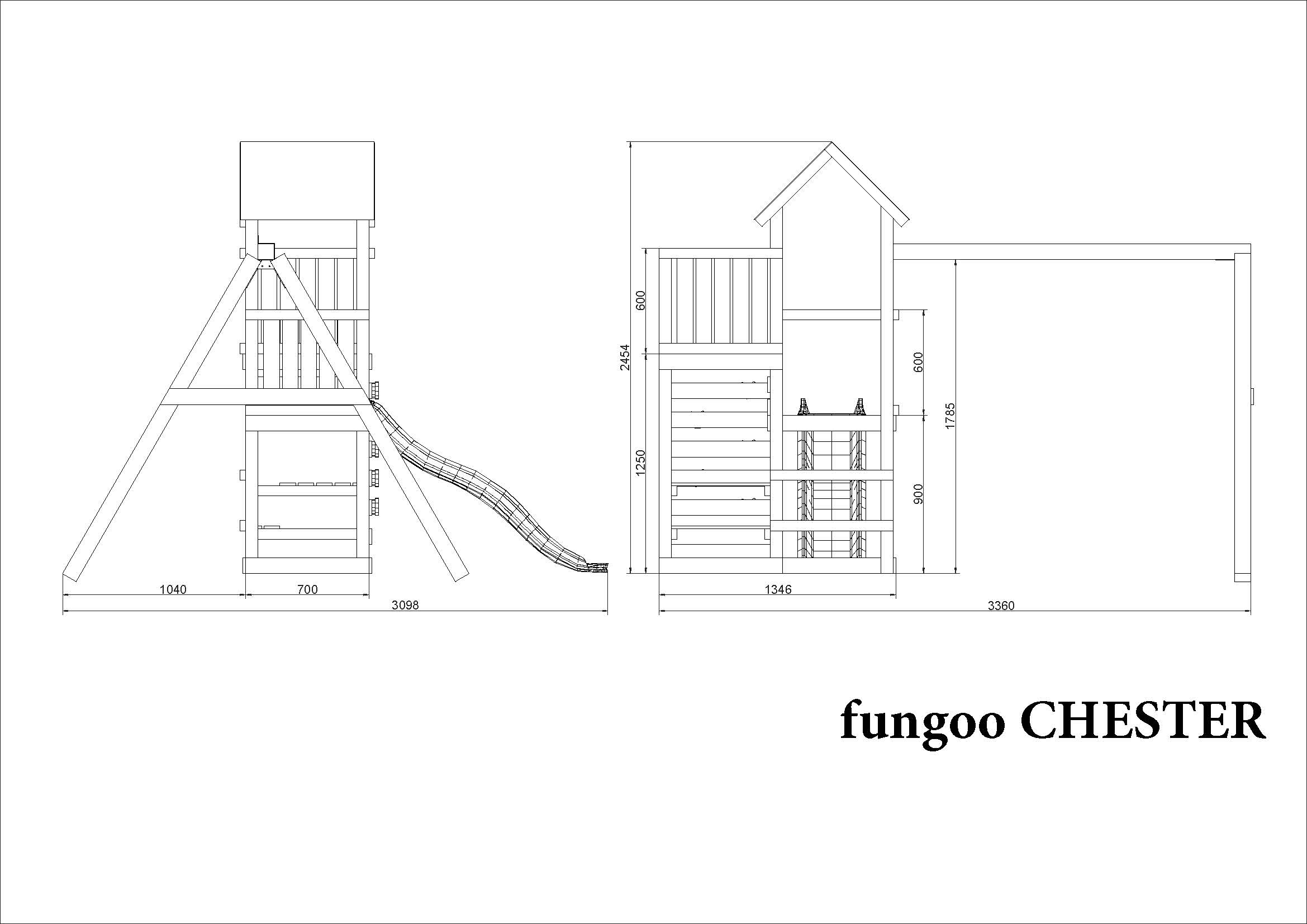 Fungoo Chester kdi imprägniert, Rutsche in grün