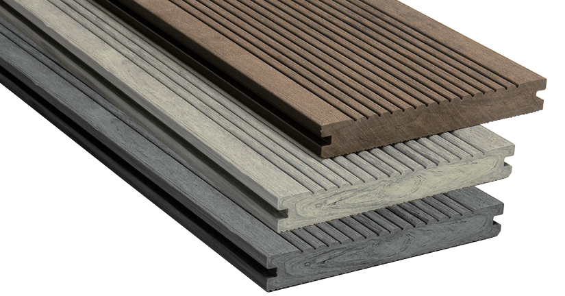 VIVADECK WPC Terrassendielen Vintage 20x146mm | Massiv-Profil gebürstet