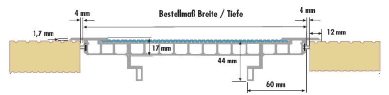 Ferax Decora Terrasseneinleger 1050 Abmessung: Breite: 1050mm , Tiefe: 463 mm