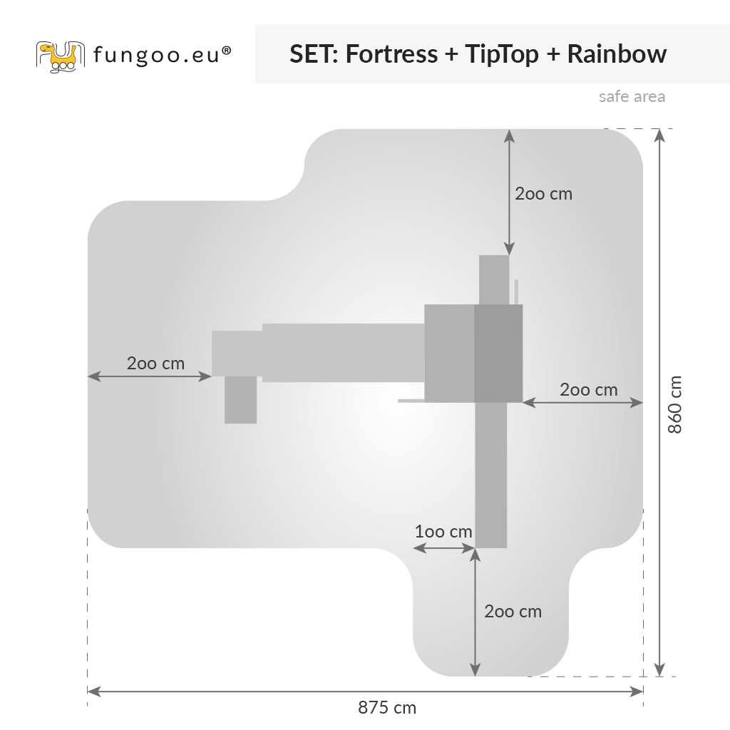 Fungoo Kombination Fortress - TipTop - Rainbow