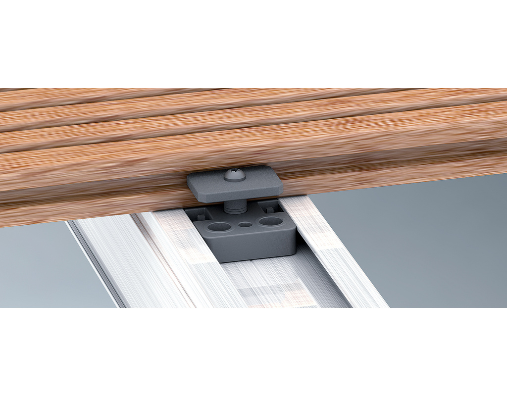 Ferax Terrassenmeister System-Clip Holz für TUKON-Schienen, 100 Stück
