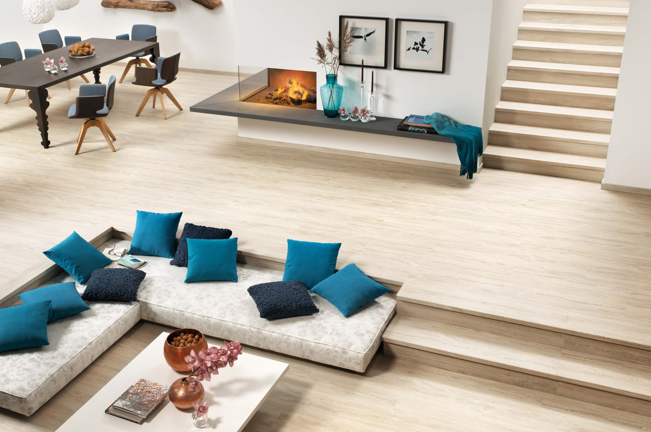 Tilo Vinyl ROBUSTO Eiche Ivory 1-Stab Holzoptik gefast (4V) Twist PLUS lackiert strukturiert