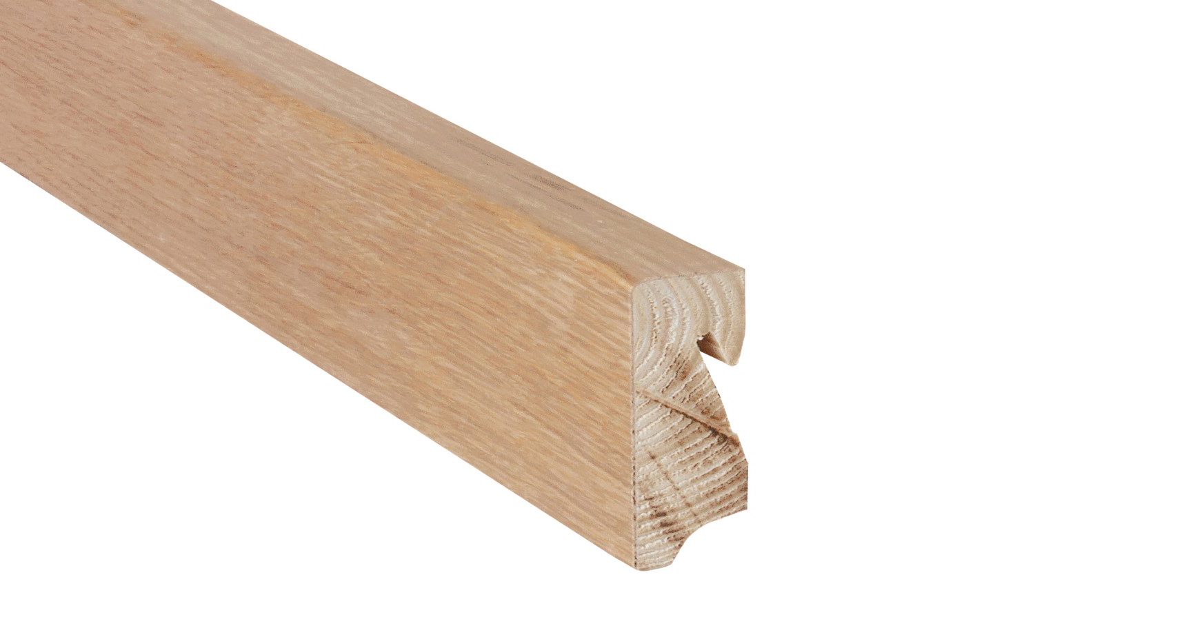 Mefo Sockelleiste Eiche astig massiv, farblos geölt 20 x 40 mm