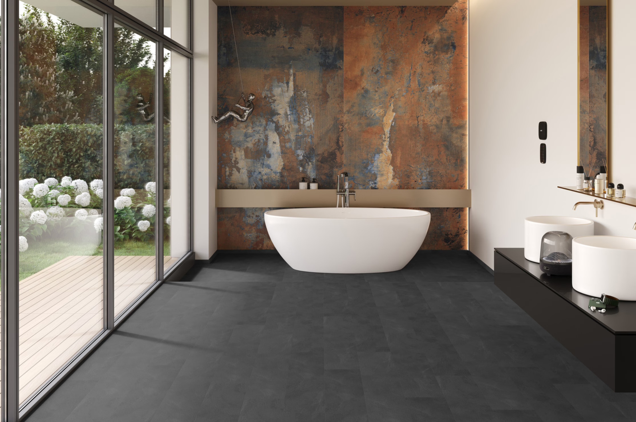 Tilo Rigid Vinyl Eleganto Spa Schiefer natur Steinoptik gefast (4V) sand, Twist PLUS lackiert