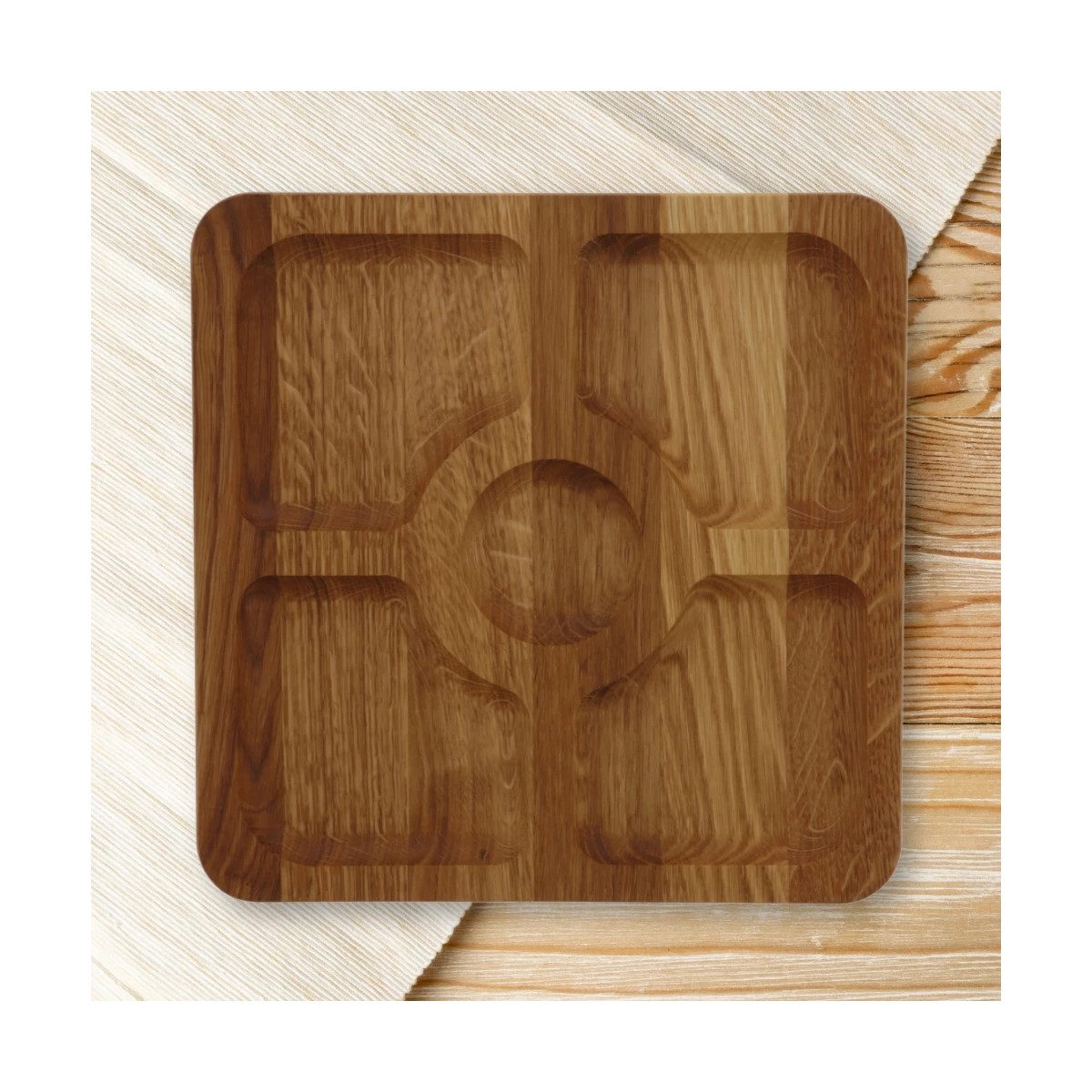Joris – Snackteller Eichenholz 25 cm