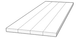 LARBON Massivholzplatte Wildeiche 40 x 3000 x 1210 mm fallend Möbelbauplatte durchgehende Lamelle