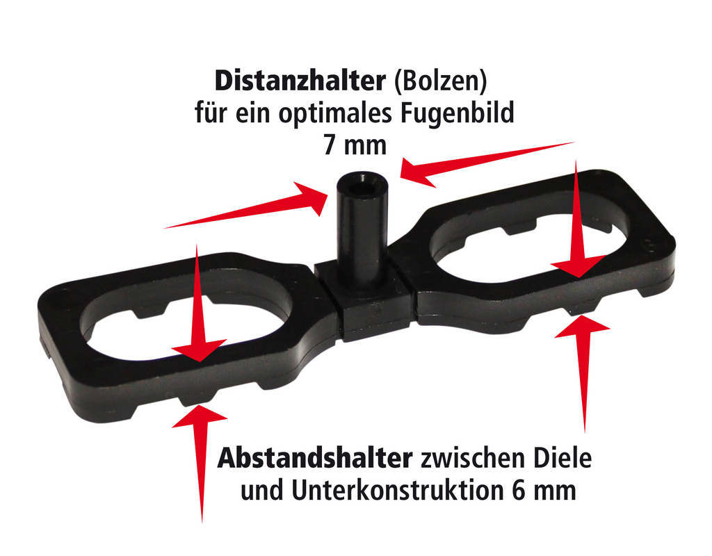 Ferax Distanz- u. Abstandshalter 7mm, 50 Stück VE 50 Stück im transparenten SB-Blister