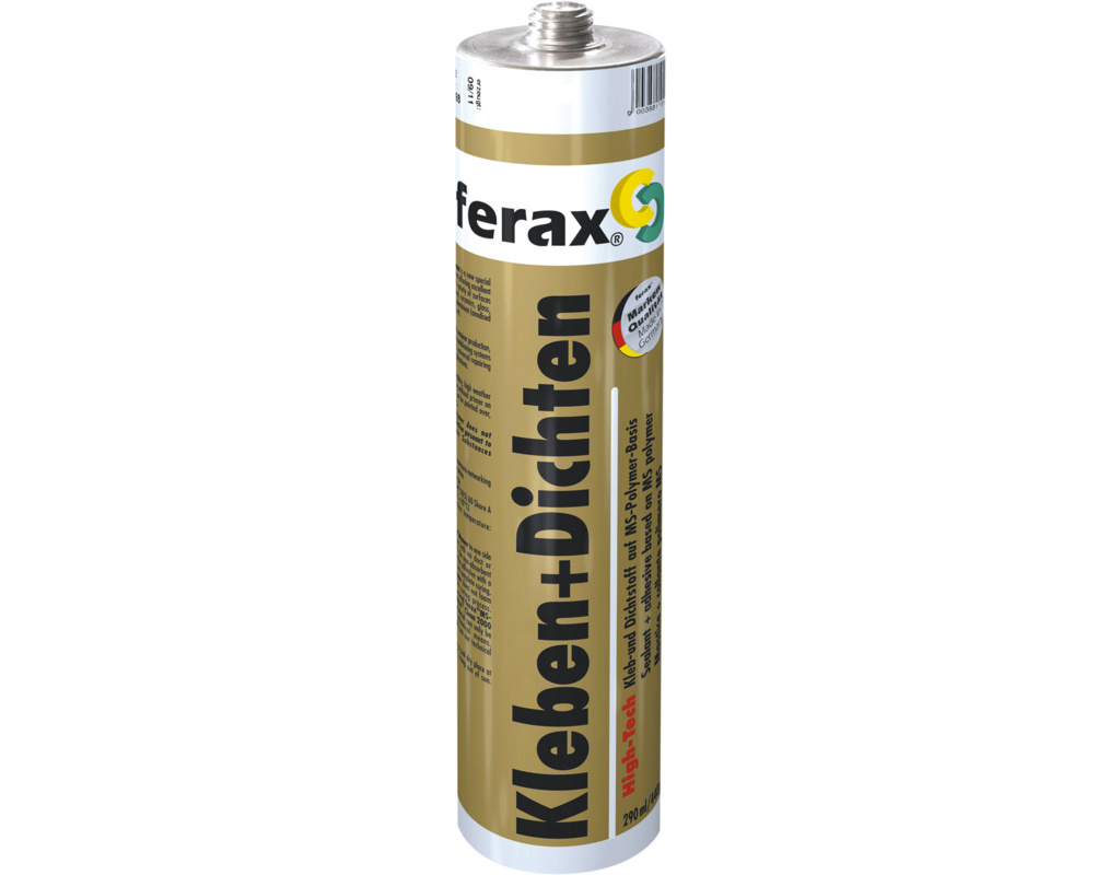 Ferax Kleben + Dichten, Farbe: glasklar 46 SHORE A, Alu-Kartusche 290 ml