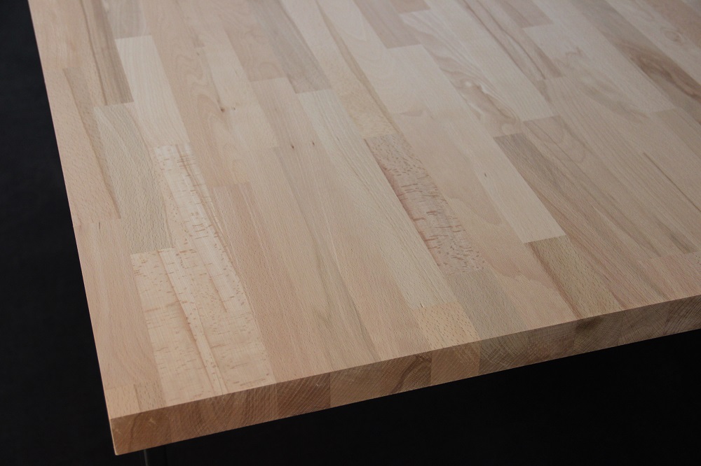 LARBON Massivholzplatte Kernbuche 45x5000x700 mm Buche gedämpft keilgezinkt Kern/C Qualität