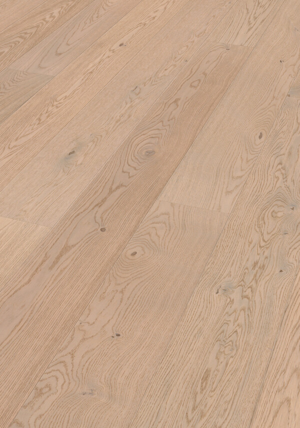 Meister Lindura - Holzboden HD 400 ultramattlackiert - 8937 - Eiche lebhaft cremeweiß, Breite 205 mm