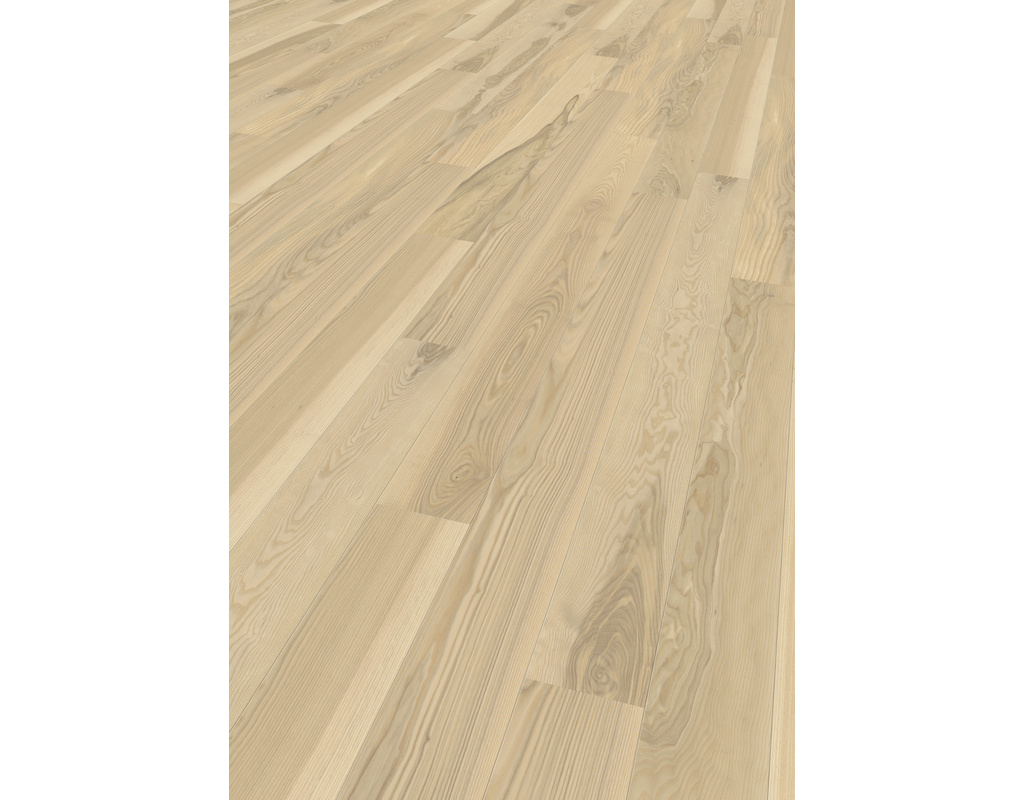 Parkettboden LIFE Esche Weiß 1-Stab Impuls gefast (2V) Twist PLUS matt lack. gebürs. 2205x176x13mm