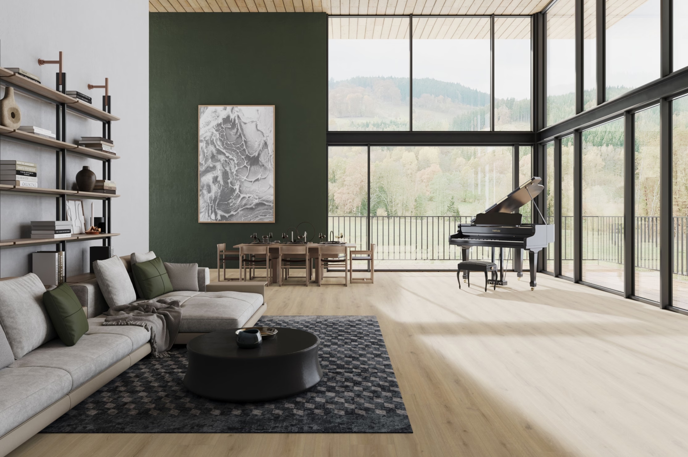 Tilo Puristico Parkett Trend Eiche Crema!PUR, gefast (2V), gebürstet, Balance, thermobehandelt, Natu