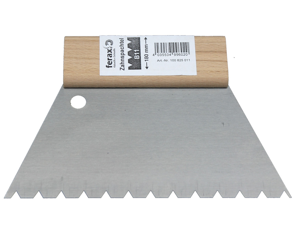 Ferax Zahnspachtel B11 - 180 mm für Parkettklebstoffe SikaBond