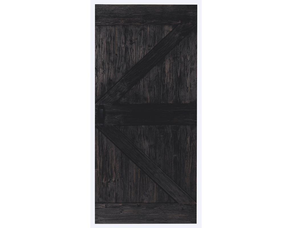 INDO Barndoor Fertigtüre Teak IBDJT210100CH Charred 40x2150x1000mm (ohne Beschlag)