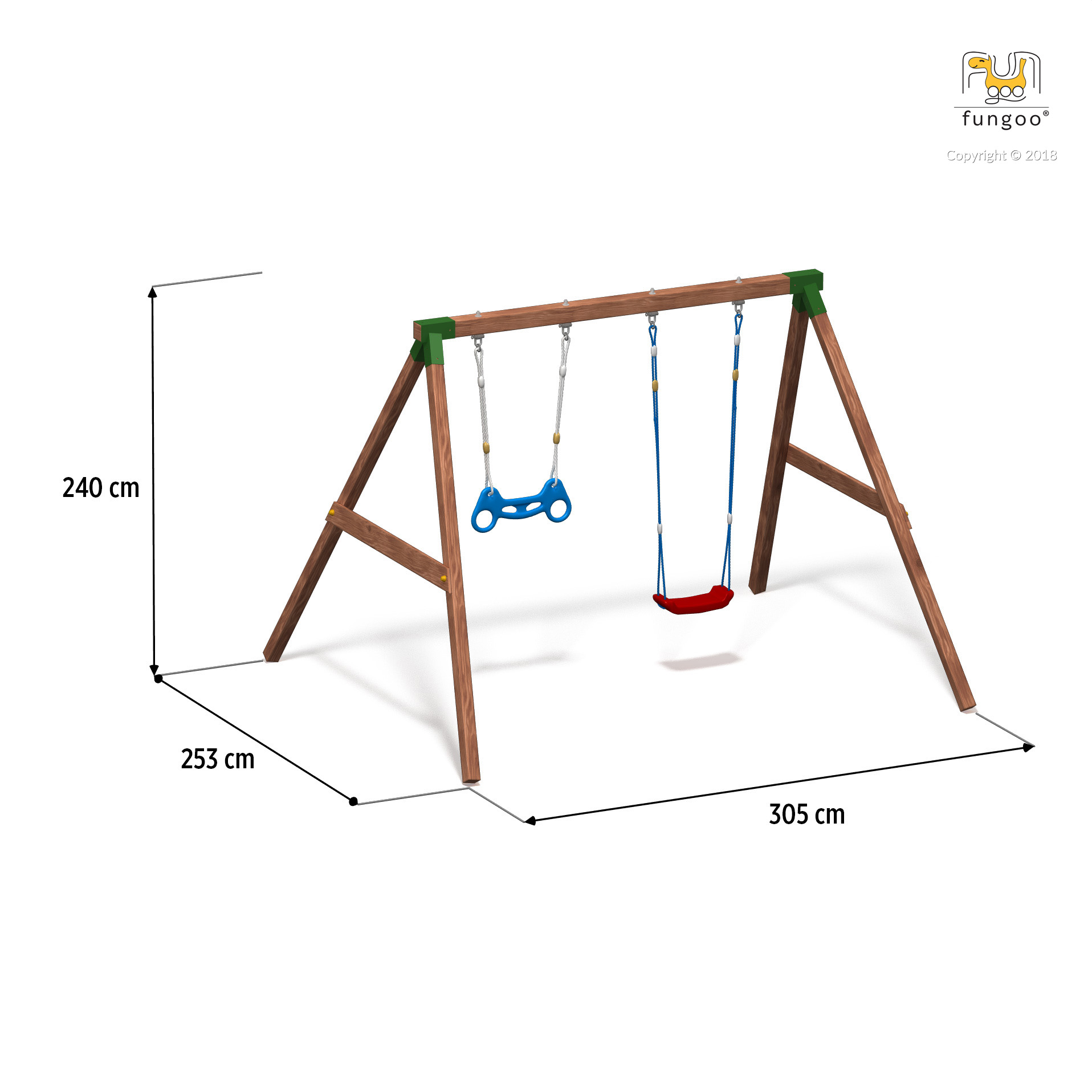 Fungoo Fly 2.0 (mit rotem und grünem Sitz)