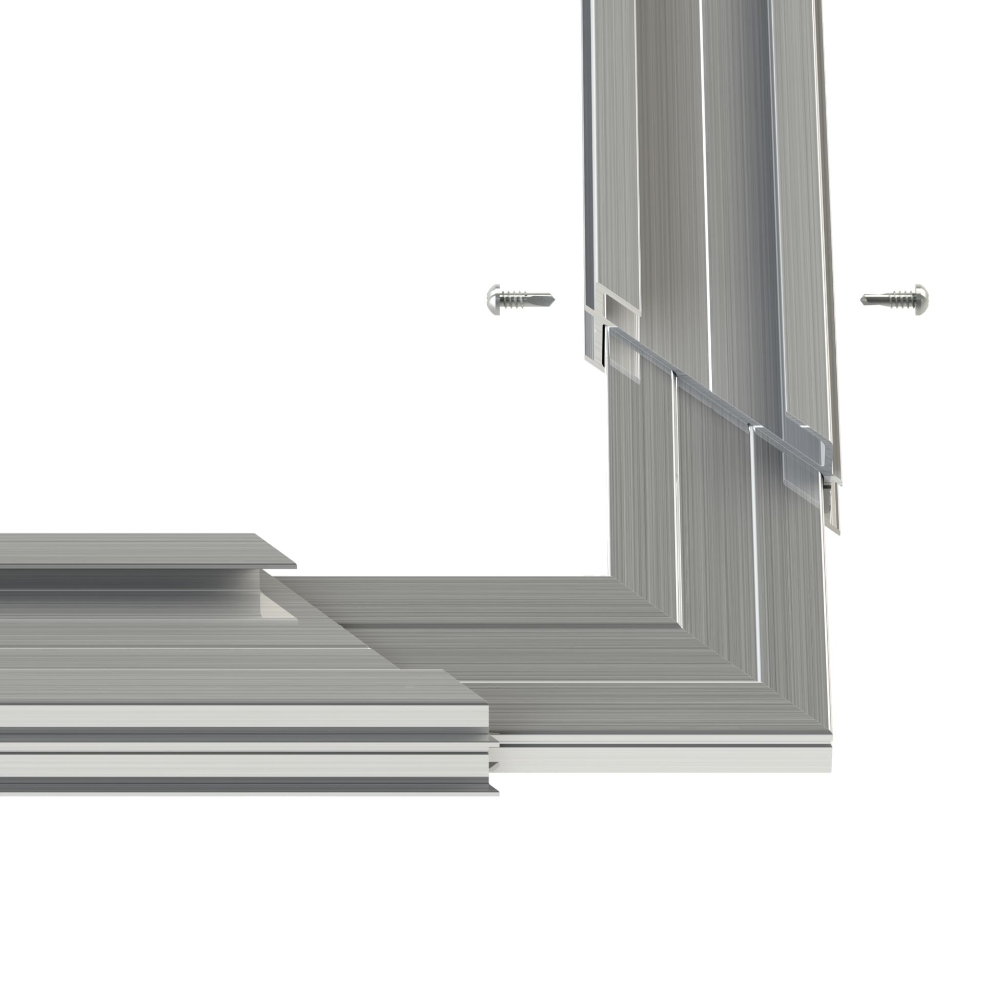 Ferax Eckverbinder für TUKON-Alu-Systemschienen flach, für 26 mm Profile