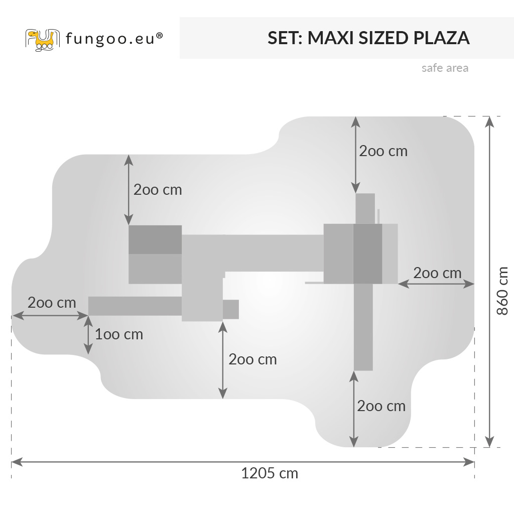 Fungoo Kombination Maxi Set Sized Plaza (My Side - Fortress - Toybox - Rainbow)