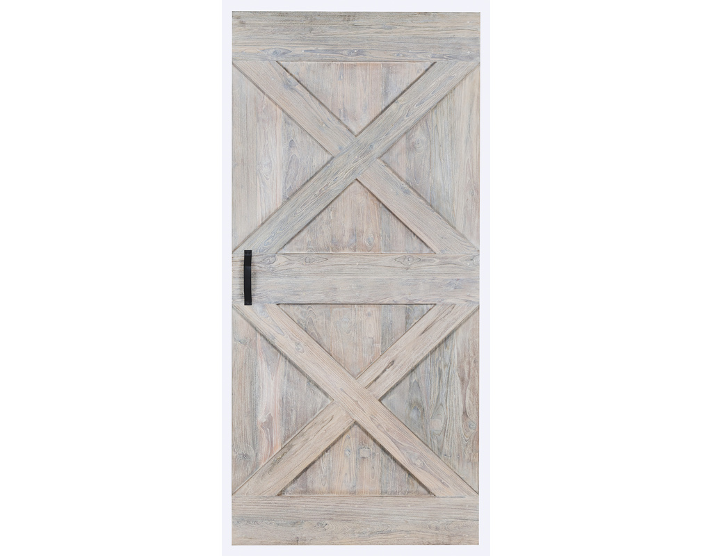 INDO Barndoor Fertigtüre Teak IBDJT210100W White washed 40x2150x1000mm (ohne Beschlag)