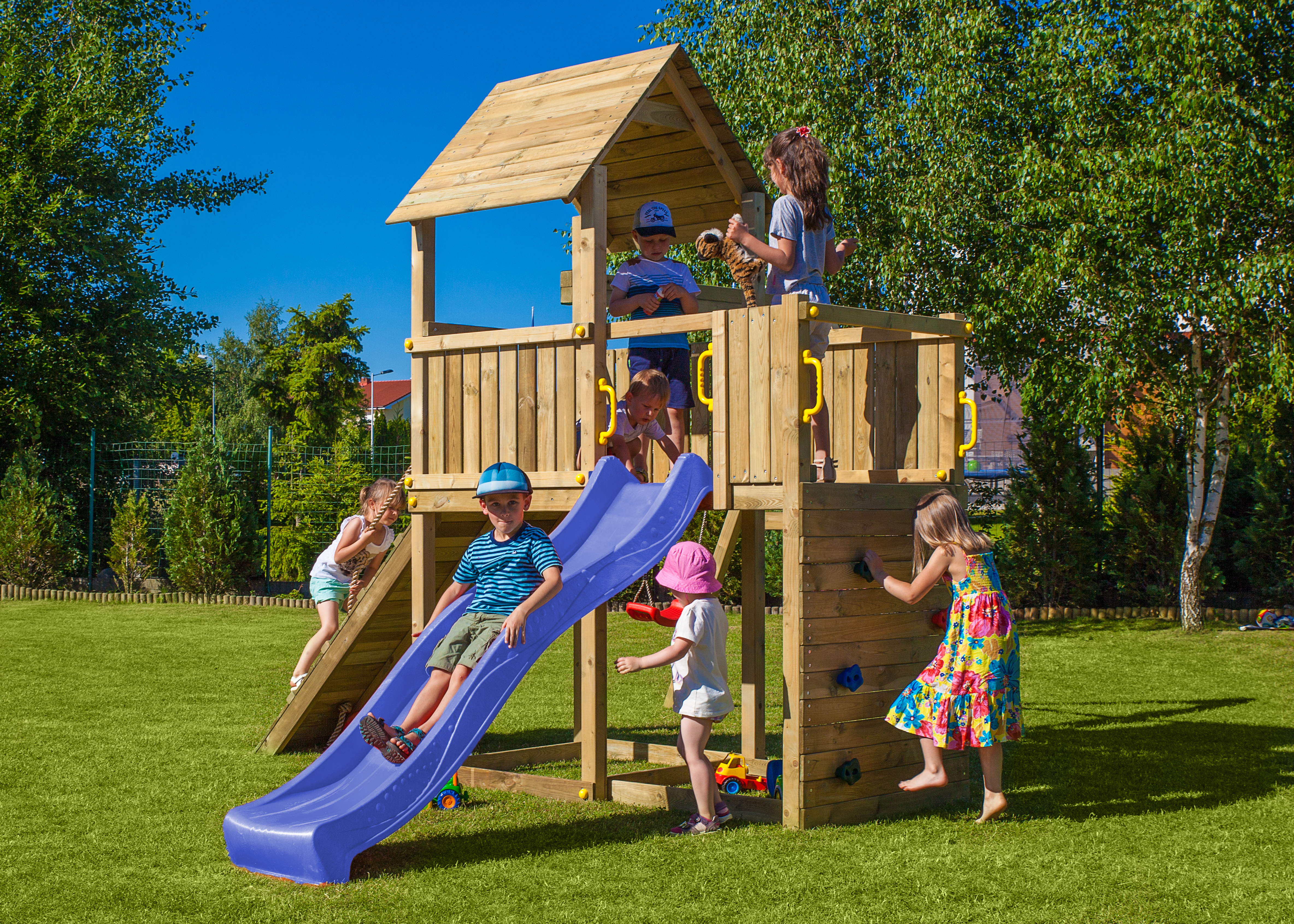 Fungoo Spielplatz Carol 3 / kdi imprägniert mit Rutsche