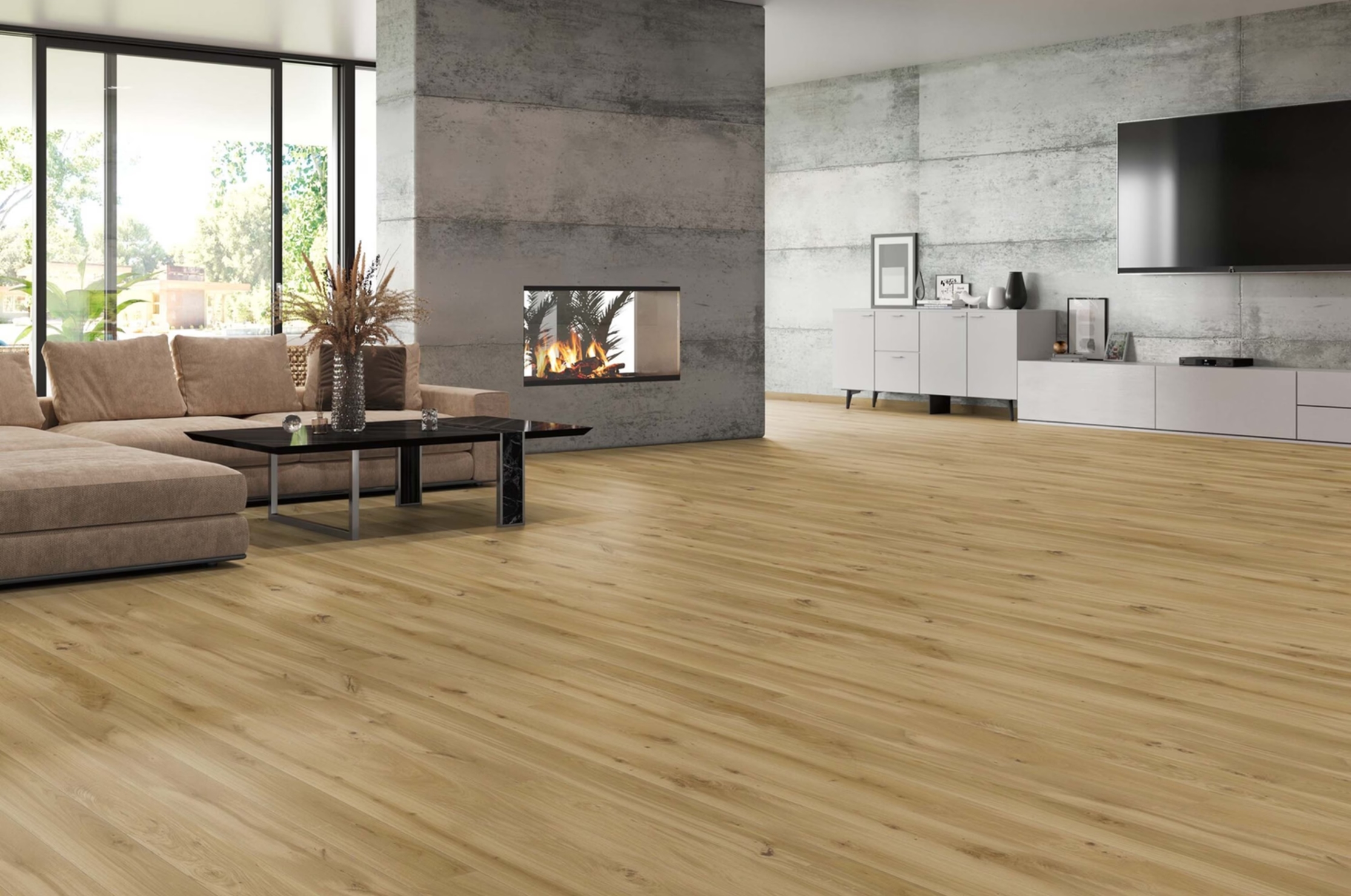 Tilo Rustico Trend Parkett Eiche natur, gefast (2V), gebürstet, Intens, Natur geölt