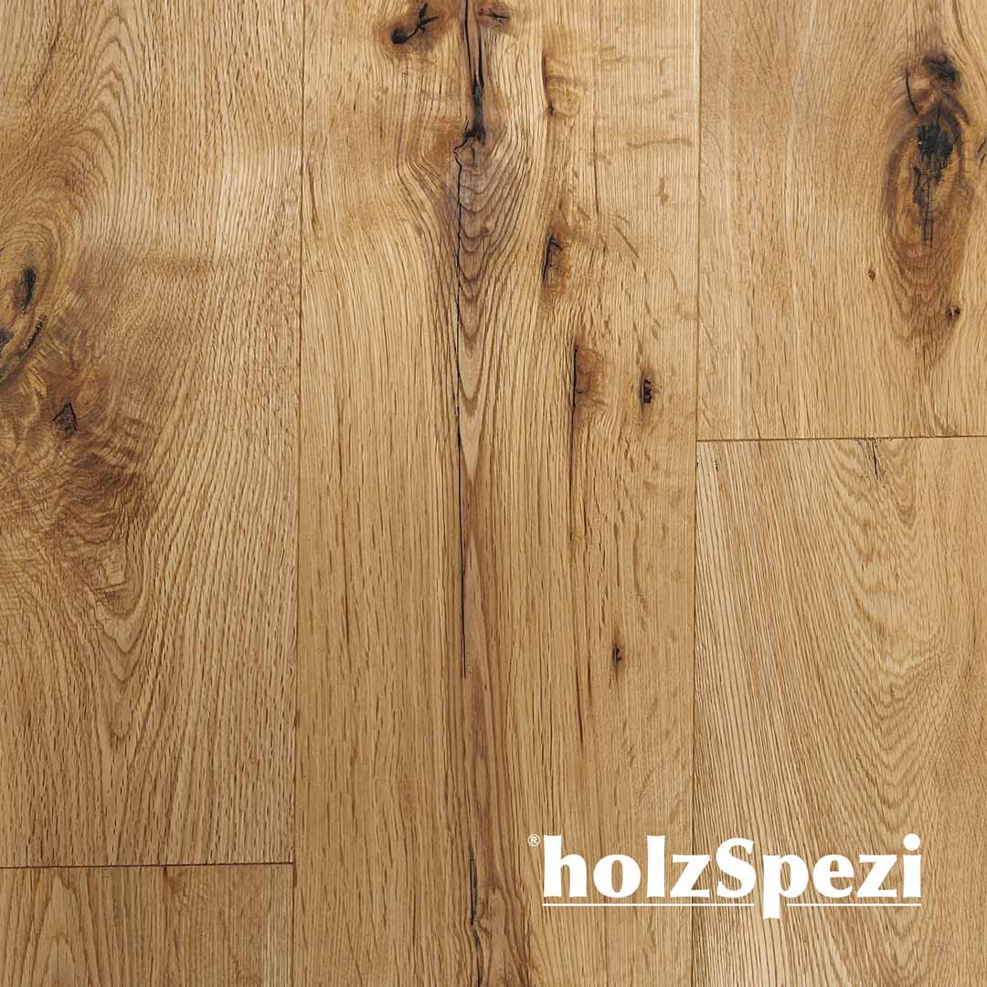 HolzSpezi Fertigparkett Landhausdiele Eiche DONAU -S-, gebürstet, natur geölt, clever line