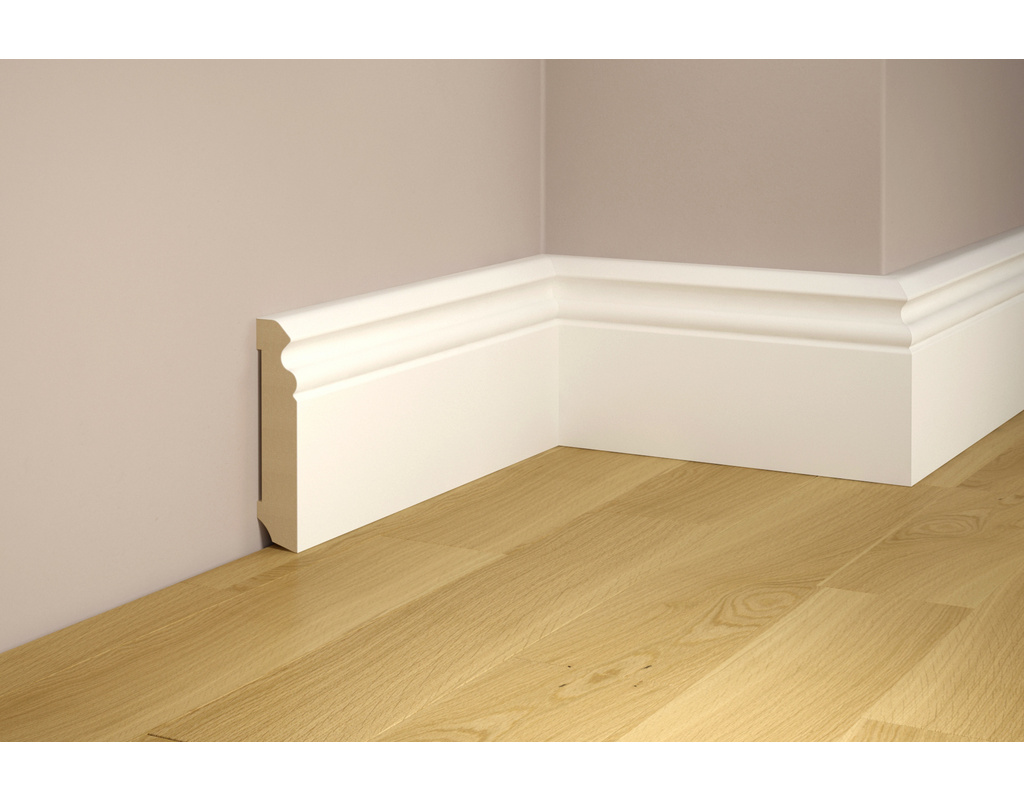 Folienleiste SB-7516 MDF Weiss RAL9016 2400x75x16mm