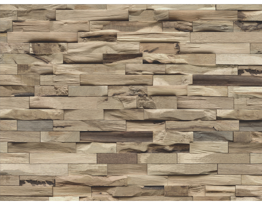 INDO Beachwood Holzwandbelag Gummibaum BWH00N Natur 20x610x150mm