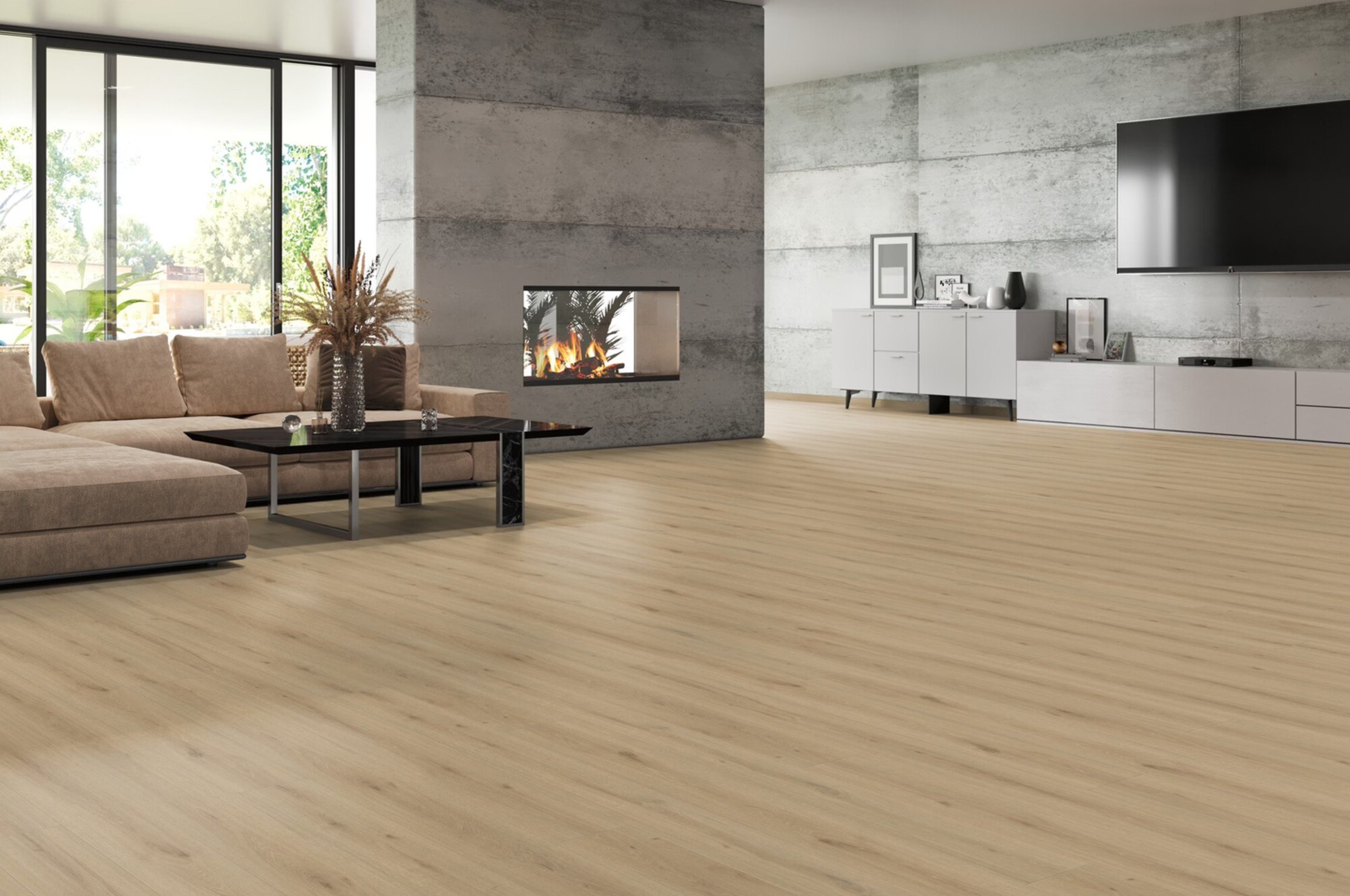 Tilo Vinyl Elito Trend Eiche Weiss 1-Stab Holzoptik gefast (4V) Twist PLUS lackiert softsynchron