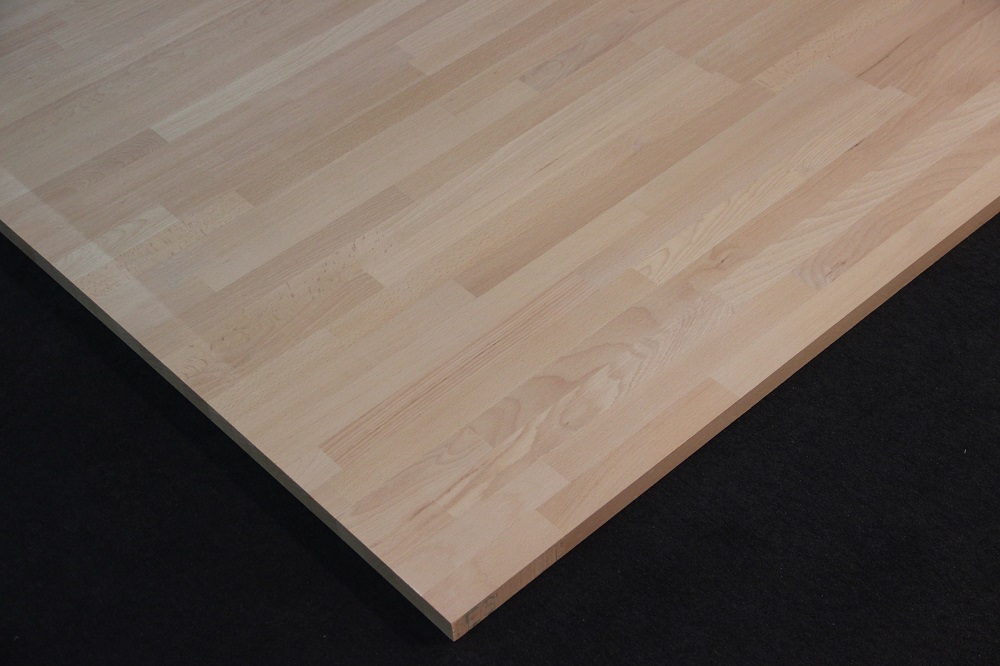 LARBON Massivholzplatte Buche 19 mm foliert gedämpft keilgezinkt A/B Qualität